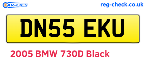 DN55EKU are the vehicle registration plates.