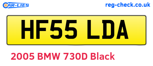 HF55LDA are the vehicle registration plates.