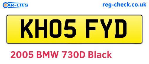 KH05FYD are the vehicle registration plates.