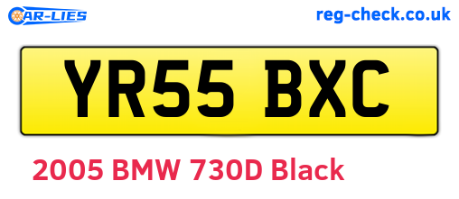 YR55BXC are the vehicle registration plates.