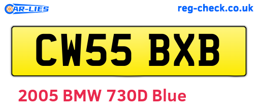 CW55BXB are the vehicle registration plates.