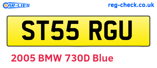 ST55RGU are the vehicle registration plates.