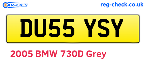 DU55YSY are the vehicle registration plates.