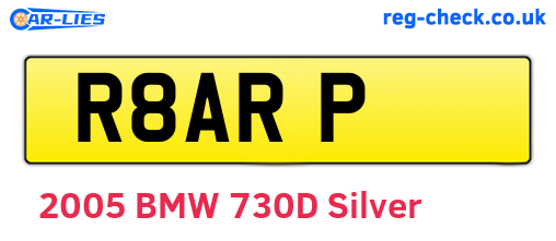 R8ARP are the vehicle registration plates.