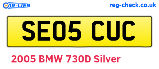 SE05CUC are the vehicle registration plates.