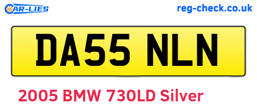 DA55NLN are the vehicle registration plates.