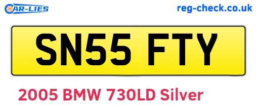 SN55FTY are the vehicle registration plates.
