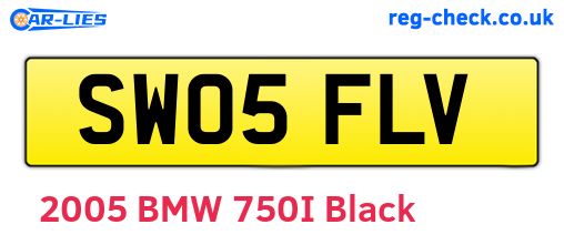 SW05FLV are the vehicle registration plates.