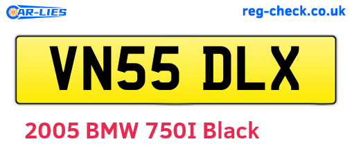 VN55DLX are the vehicle registration plates.
