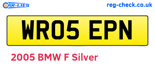 WR05EPN are the vehicle registration plates.