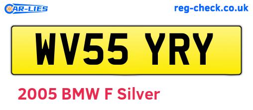 WV55YRY are the vehicle registration plates.