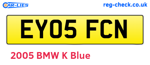 EY05FCN are the vehicle registration plates.