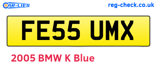 FE55UMX are the vehicle registration plates.