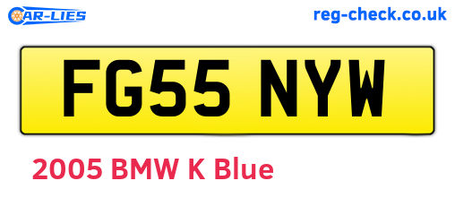 FG55NYW are the vehicle registration plates.