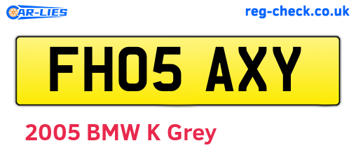 FH05AXY are the vehicle registration plates.