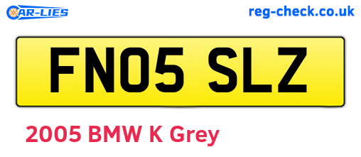 FN05SLZ are the vehicle registration plates.