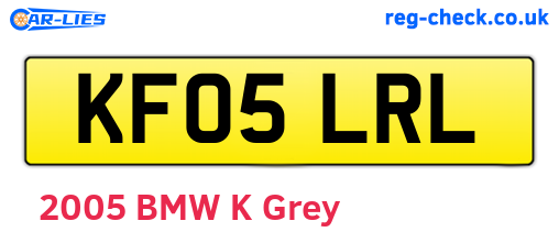KF05LRL are the vehicle registration plates.