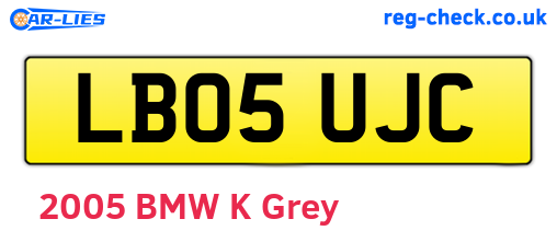 LB05UJC are the vehicle registration plates.