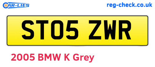 ST05ZWR are the vehicle registration plates.