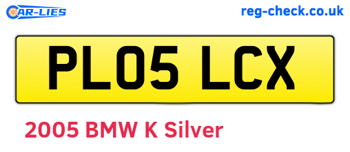 PL05LCX are the vehicle registration plates.