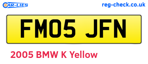 FM05JFN are the vehicle registration plates.