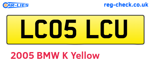 LC05LCU are the vehicle registration plates.
