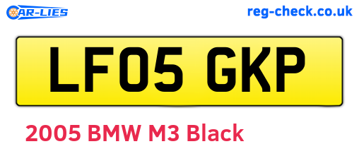 LF05GKP are the vehicle registration plates.