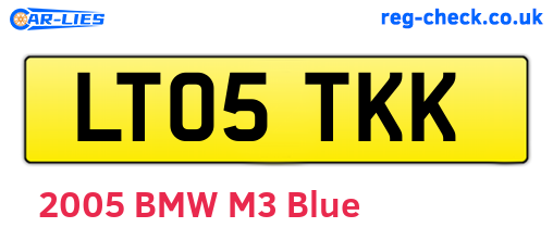 LT05TKK are the vehicle registration plates.