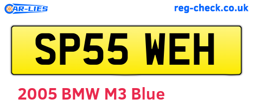 SP55WEH are the vehicle registration plates.