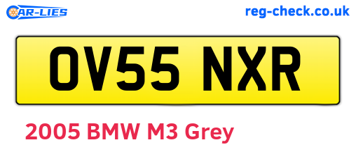 OV55NXR are the vehicle registration plates.