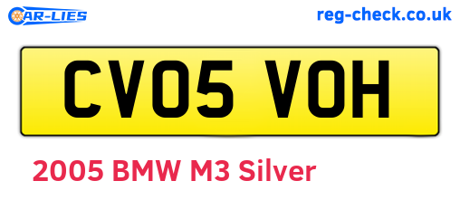 CV05VOH are the vehicle registration plates.