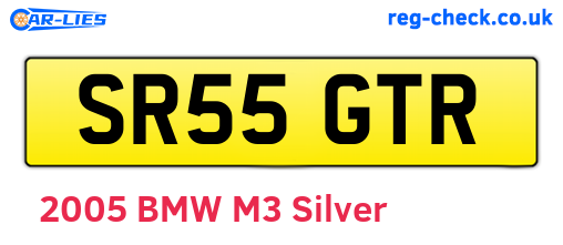 SR55GTR are the vehicle registration plates.