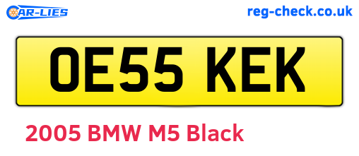 OE55KEK are the vehicle registration plates.