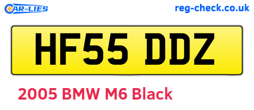 HF55DDZ are the vehicle registration plates.