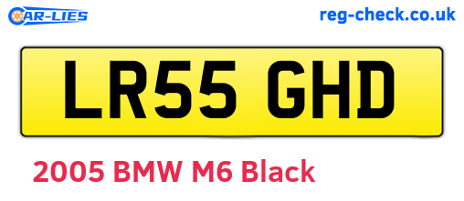 LR55GHD are the vehicle registration plates.