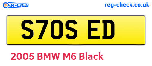 S70SED are the vehicle registration plates.