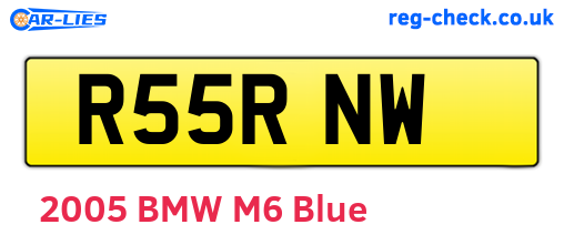 R55RNW are the vehicle registration plates.