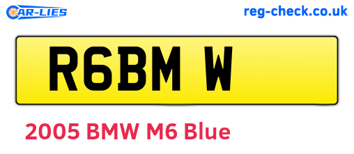 R6BMW are the vehicle registration plates.
