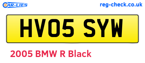 HV05SYW are the vehicle registration plates.