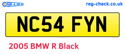 NC54FYN are the vehicle registration plates.