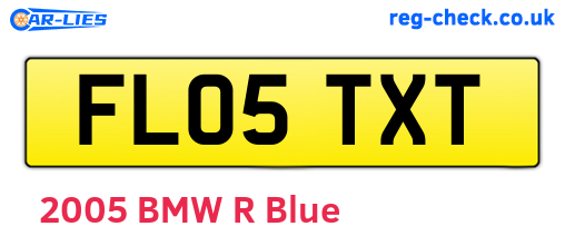 FL05TXT are the vehicle registration plates.