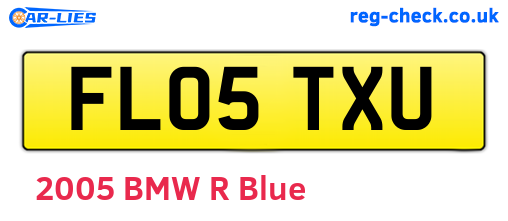FL05TXU are the vehicle registration plates.