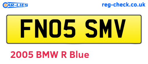 FN05SMV are the vehicle registration plates.