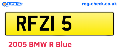 RFZ15 are the vehicle registration plates.