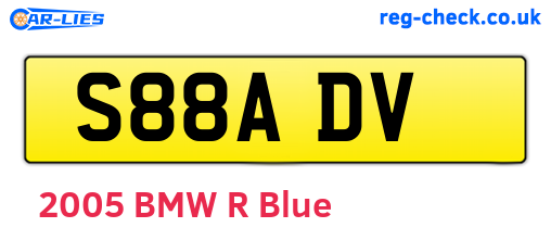 S88ADV are the vehicle registration plates.