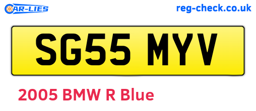 SG55MYV are the vehicle registration plates.