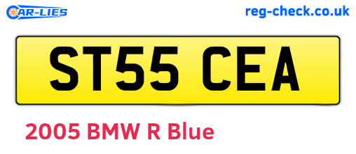 ST55CEA are the vehicle registration plates.