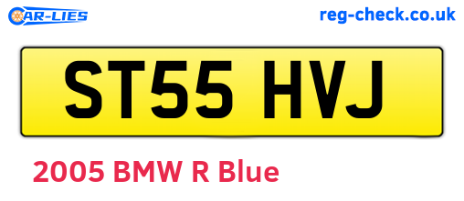 ST55HVJ are the vehicle registration plates.