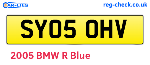 SY05OHV are the vehicle registration plates.