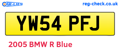 YW54PFJ are the vehicle registration plates.